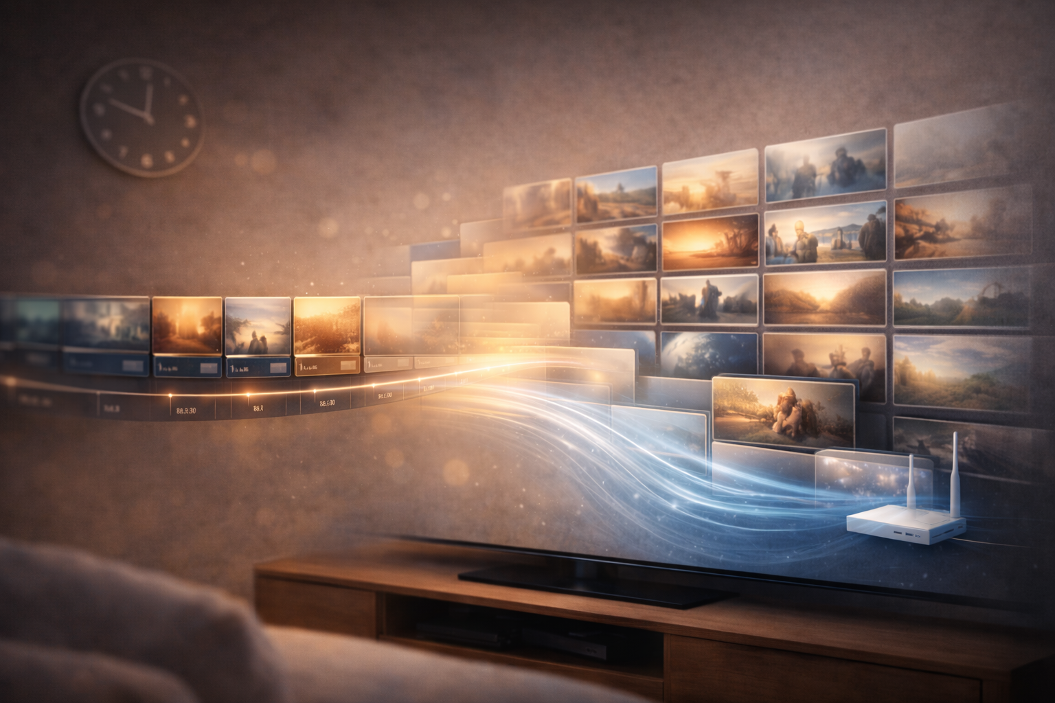 Hybrid TV models combining live schedules and on-demand viewing in Europe