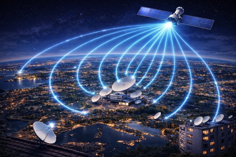 Astra 19.2°E shown as the backbone of European television broadcasting infrastructure.