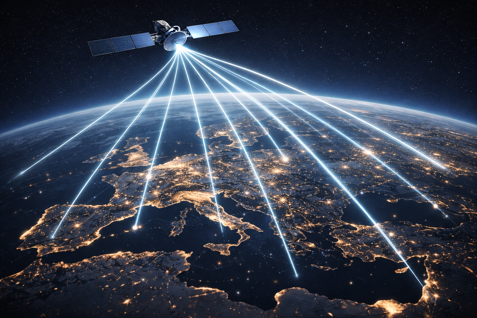 Broadcast beams from Astra 19.2°E covering European television markets.
