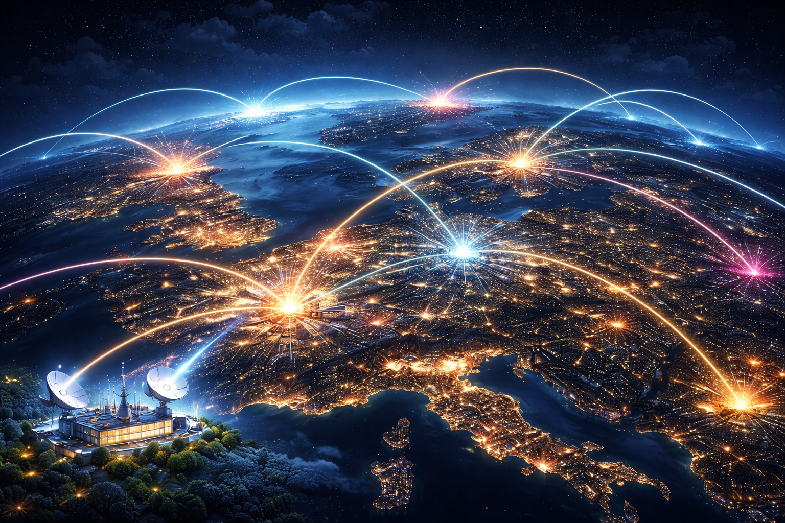 High volume broadcast distribution from Astra 19.2°E during peak viewing periods.