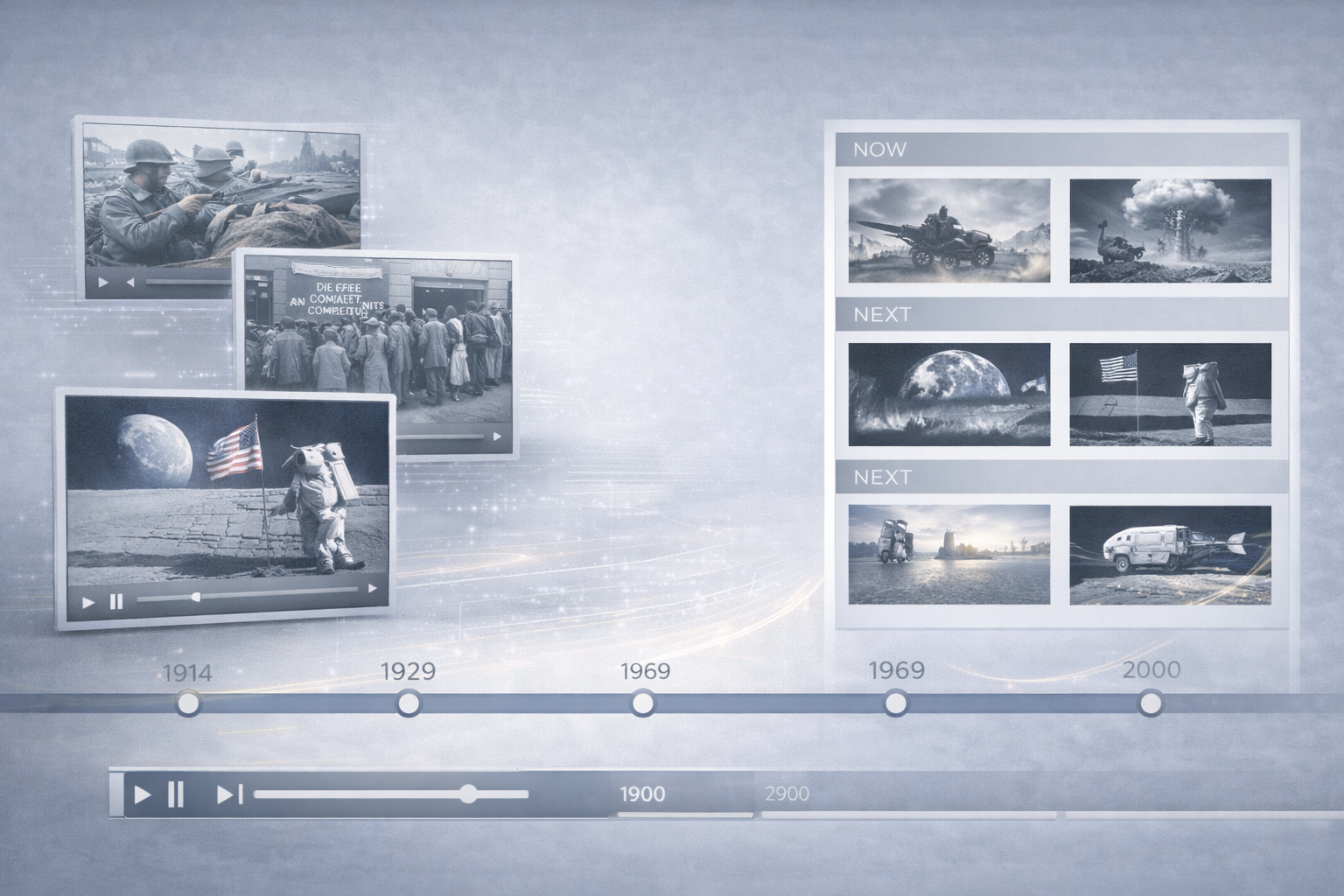 Professional illustration representing historical storytelling on European television