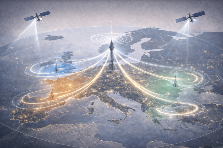 Professional visualization of local television signal coverage across Europe