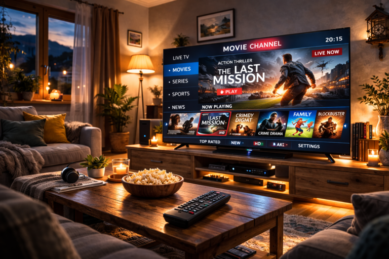 Background entertainment TV behavior in Austrian home 2026