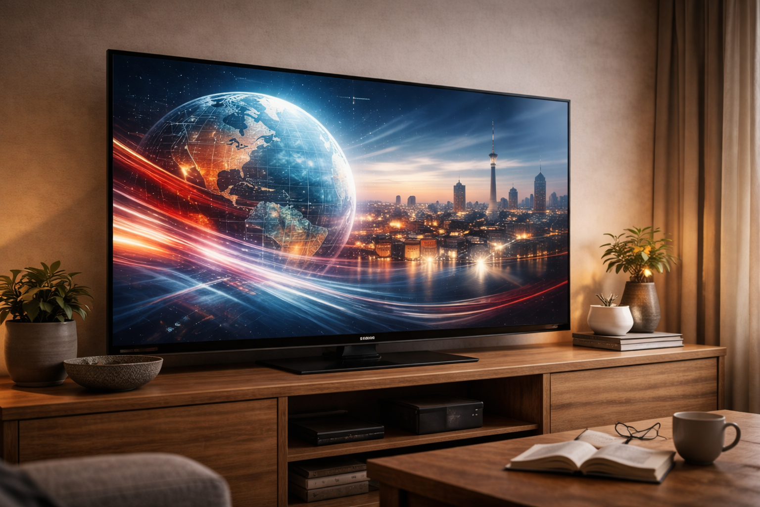 Television screen reflecting the continued relevance of German TV channels in 2026.