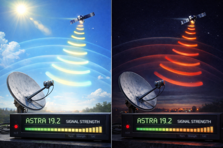 Astra 19.2 signal variation between day and night conditions