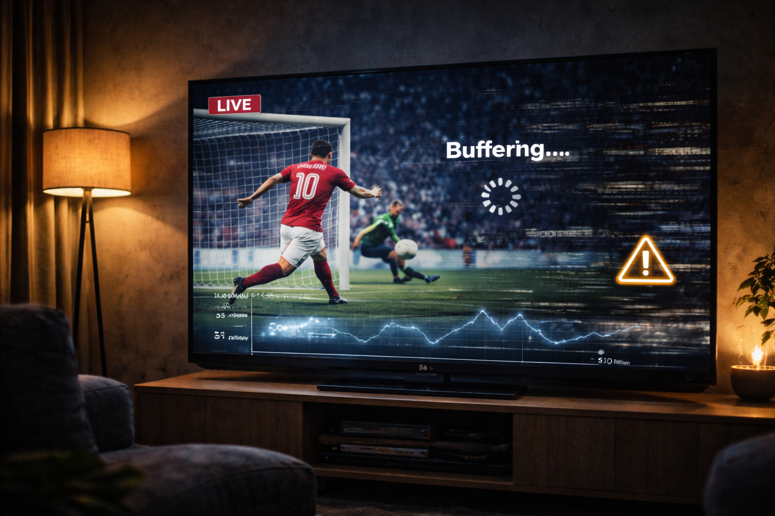 Sky Italia live match freezing on smart TV during streaming