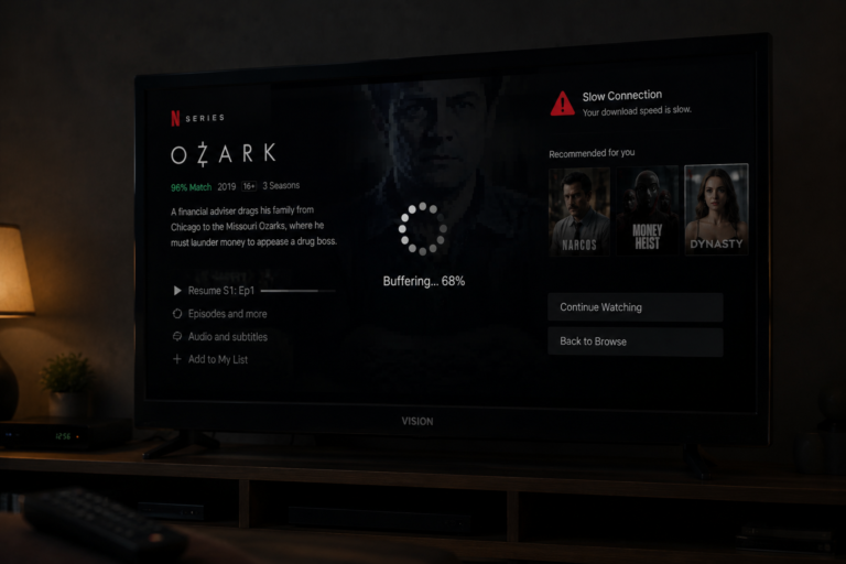 Older smart TV experiencing Netflix lag and playback instability